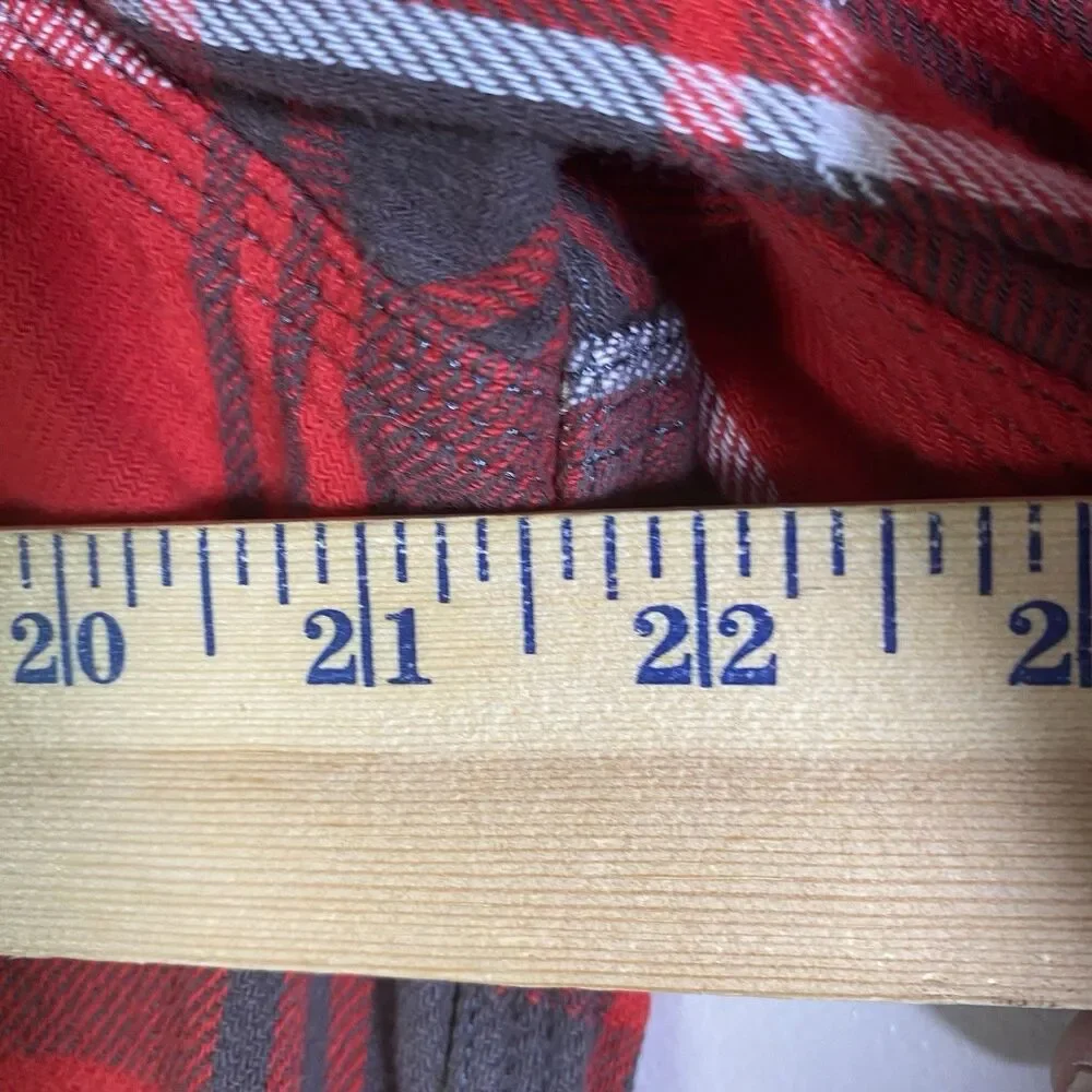 Polo Ralph Lauren Shirt Mens Large Red Plaid Flannel Classic Fit Pocket